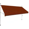 Image de Auvent Manuel Rétractable 300 Cm Orange Et Marron
