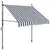 Image de vidaXL Store rétractable manuel avec LED 100 cm bleu et blanc