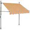 Image de vidaXL Store rétractable manuel avec LED 100 cm jaune et bleu