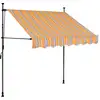 Image de vidaXL Store rétractable manuel avec LED 150 cm jaune et bleu