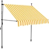 Image de vidaXL Store rétractable manuel avec LED 100 cm blanc orange