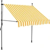 Image de vidaXL Store rétractable manuel avec LED 150 cm blanc orange
