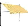 Image de vidaXL Store rétractable manuel avec LED 300 cm blanc orange