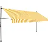 Image de vidaXL Store rétractable manuel avec LED 400 cm blanc orange