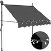Image de Auvent Manuel Rétractable Avec Led 100 Cm Anthracite