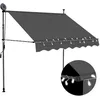 Image de Auvent Manuel Rétractable Avec Led 150 Cm Anthracite