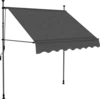 Image de vidaXL Store rétractable manuel avec LED 200 cm Anthracite