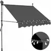 Image de Auvent Manuel Rétractable Avec Led 200 Cm Anthracite