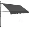 Image de vidaXL Store rétractable manuel avec LED 250 cm Anthracite