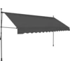 Image de vidaXL Store rétractable manuel avec LED 400 cm Anthracite