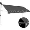 Image de Auvent Manuel Rétractable Avec Led 400 Cm Anthracite