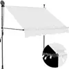 Image de Auvent Manuel Rétractable Avec Led 100 Cm Crème