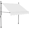 Image de vidaXL Store rétractable manuel avec LED 150 cm Crème