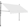 Image de vidaXL Store rétractable manuel avec LED 250 cm Crème