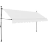Image de vidaXL Store rétractable manuel avec LED 350 cm Crème