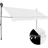 Image de Auvent Manuel Rétractable Avec Led 350 Cm Crème