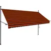 Image de vidaXL Store rétractable manuel avec LED 300 cm orange brun