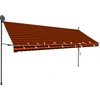 Image de vidaXL Store rétractable manuel avec LED 400 cm orange brun