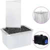 Image de vidaXL Fontaine de jardin avec pompe Acier inoxydable 76 cm Triangulaire