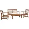 Image de Salon De Jardin 4 Pcs Bois D'Acacia Solide Vidaxl