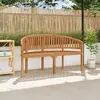 Image de vidaXL Banc de bananes 151 cm en teck massif