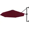 Image de vidaXL Parasol mural avec mât métallique 300cm rouge bourgogne