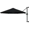 Image de Vidaxl - Parasol Mural Avec Mât En Métal 300 Cm Noir