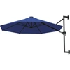 Image de vidaXL Parasol mural avec mât métallique 300 cm bleu