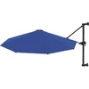 Image de Vidaxl - Parasol Mural Avec Mât Métallique 300 Cm Bleu