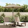 Image de Vidaxl Outdoor Parasol With Aluminium Pole 270 Cm Taupe