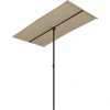 Image de vidaXL Parasol avec mât en aluminium 180x110 cm Taupe