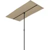 Image de Vidaxl - Parasol De Jardin Avec Mât En Aluminium 180x110 Cm Taupe