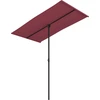 Image de vidaXL Parasol avec mât en aluminium 180x110 cm rouge bordeaux