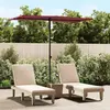 Image de Vidaxl Garden Parasol With Aluminium Pole 180x110 Cm Bordeaux Red