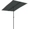 Image de vidaXL Parasol avec mât en aluminium 2x1,5 m Anthracite