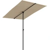 Image de vidaXL Parasol avec mât en aluminium 2x1,5 m Taupe