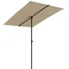 Image de Parasol De Jardin Avec Mât En Aluminium 2x1,5 M Taupe Vidaxl