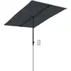 Image de vidaXL Parasol avec mât en aluminium 2x1,5 m noir