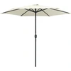 Image de vidaXL Parasol avec mât en aluminium 270x246 cm blanc sable