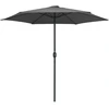 Image de vidaXL Parasol avec mât en aluminium 270x246 cm Anthracite