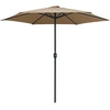 Image de vidaXL Parasol avec mât en aluminium 270x246 cm Taupe