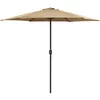 Image de Vidaxl Garden Parasol With Aluminium Pole 270x246 Cm Taupe