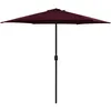 Image de Vidaxl Garden Parasol With Aluminium Pole 270x246 Cm Bordeaux Red