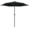Image de Parasol avec mât en aluminium 270 x 246 cm noir