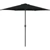 Image de Vidaxl Garden Parasol With Aluminium Pole 270x246 Cm Black
