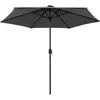 Image de Vidaxl - Parasol De Jardin Et Lumières Led Mât En Aluminium Anthracite