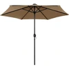 Image de vidaXL Parasol avec éclairage LED et mât en aluminium 270 cm Taupe