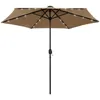 Image de Vidaxl Garden Parasol With Led Lights&aluminium Pole 270 Cm Taupe