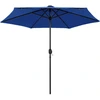 Image de vidaXL Parasol avec éclairage LED et mât en aluminium 270 cm bleu azur