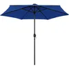 Image de Vidaxl - Parasol De Jardin Et Lumières Led Mât En Aluminium Bleu Azuré